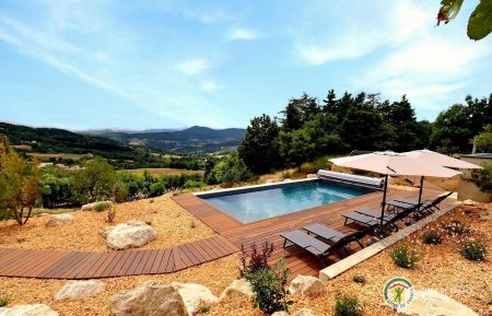 Chambre d'h&ocirc;tes n&deg;555 Saint-F&eacute;licien - Ard&egrave;che - Piscine chauff&eacute;e, sauna et bain nordique avec vue panoramique 
