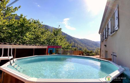 G&icirc;te n&deg;167701 Les Olli&egrave;res-sur-Eyrieux - Ard&egrave;che - Piscine hors sol du g&icirc;te